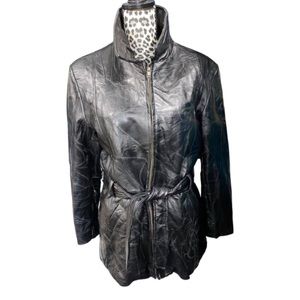 Phase 2 Leather Jacket with Belt